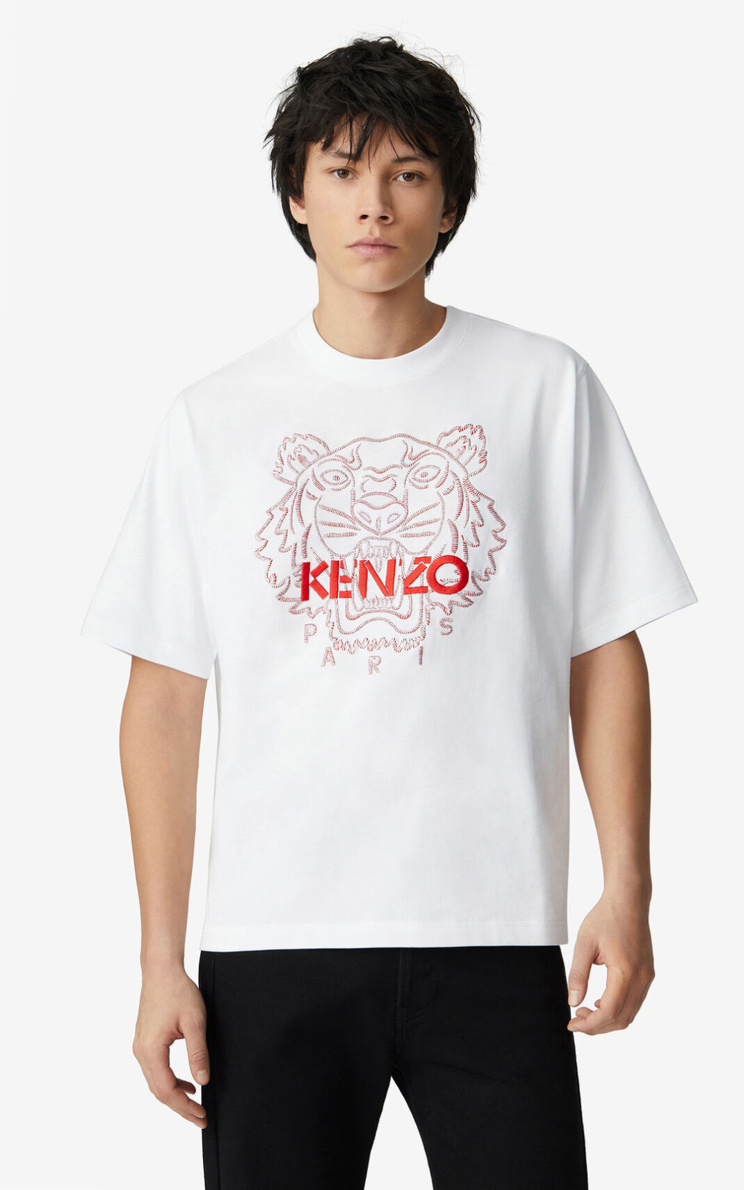 Kenzo Tiger loose fitting Majice Muške - Bijele - Hrvatska GMLZCF509